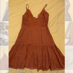 ASTR burnt orange dress